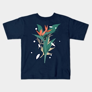 Colorful Watercolor plant leaves Kids T-Shirt